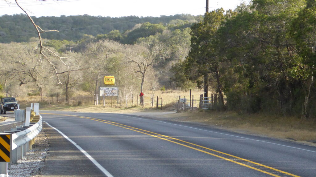 Shooting Range entrance view from FM1863