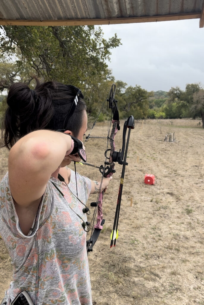 Woman on an Archery Range