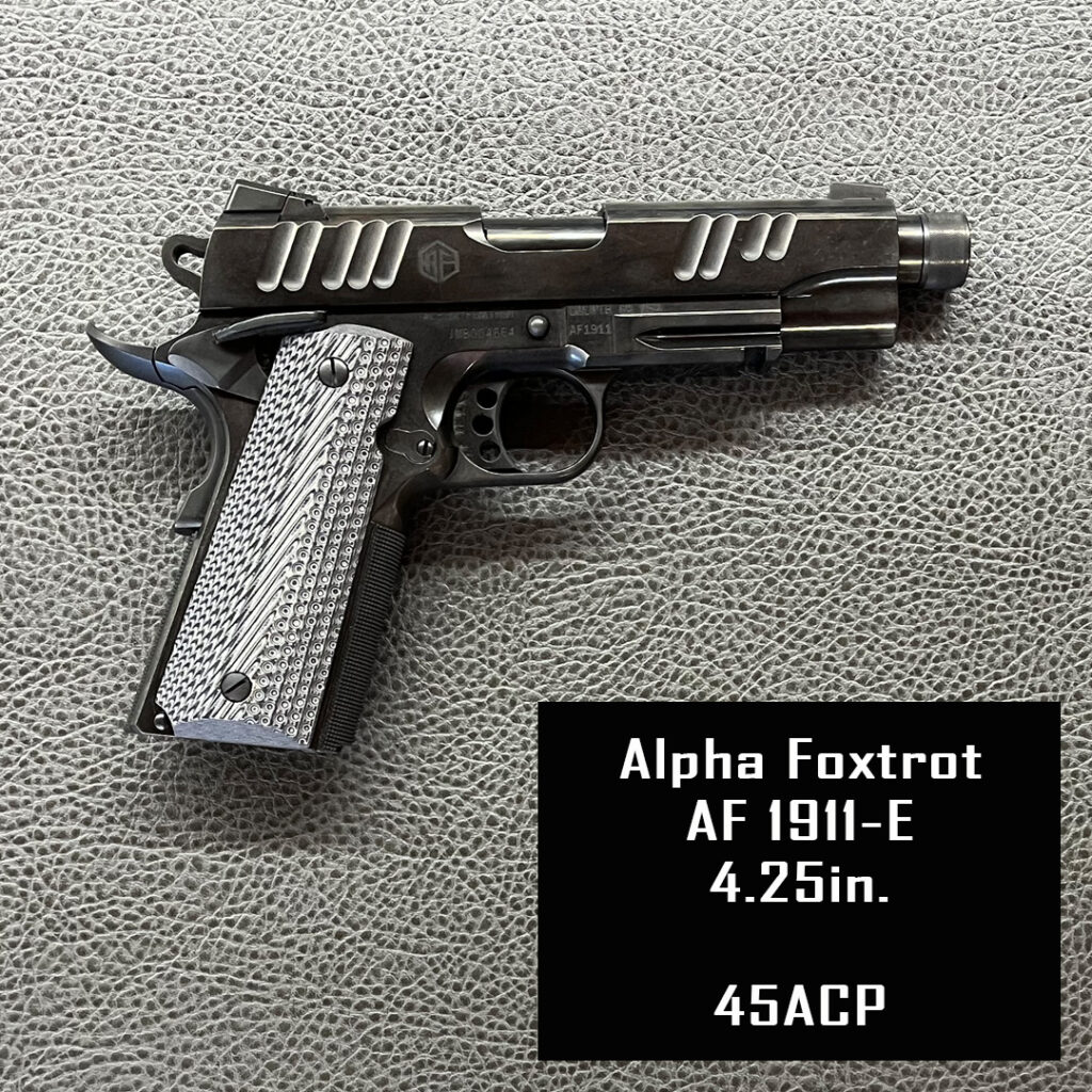 Firearm Rental
Alpha Foxtrot AF 1911-E
45ACP