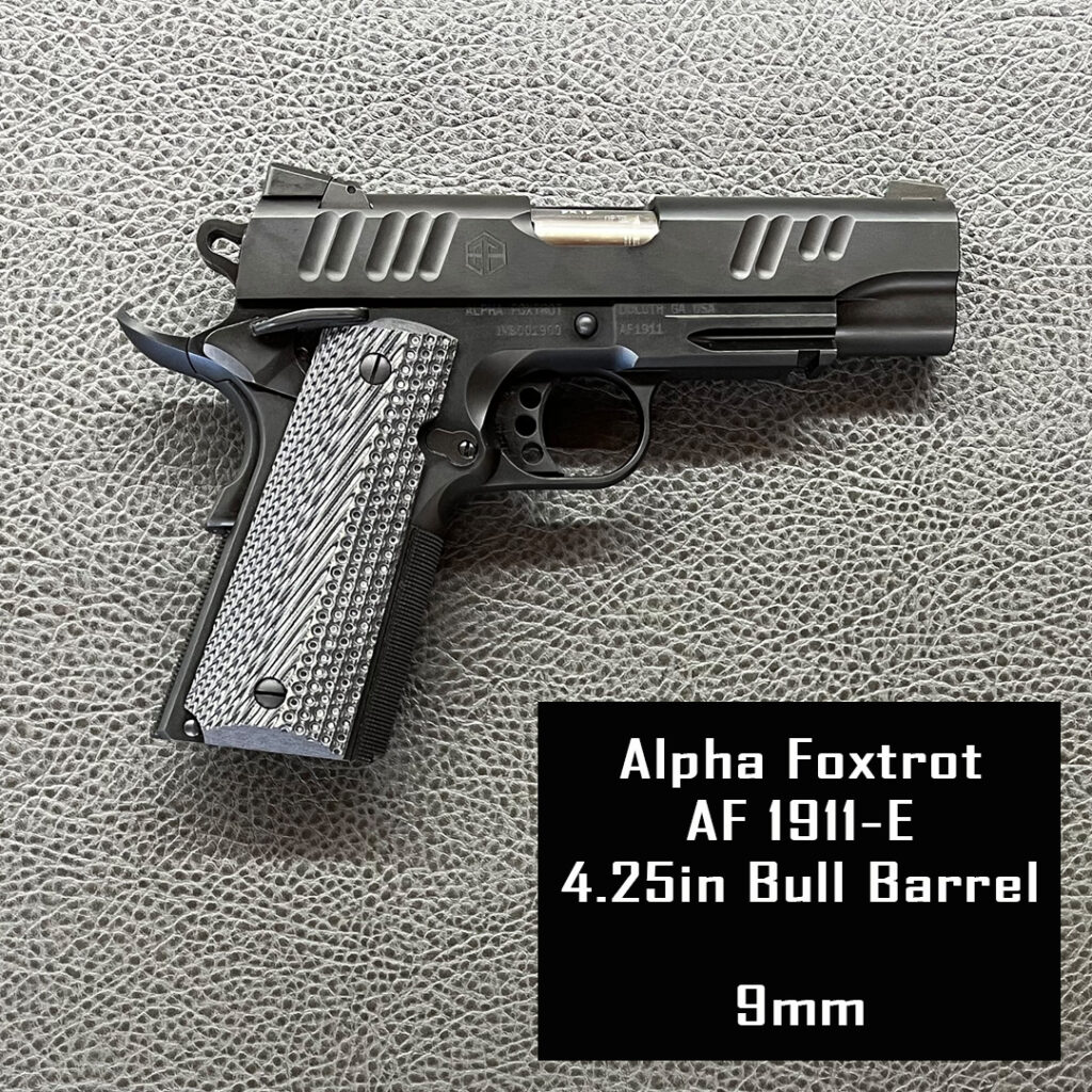 Firearm Rental
Alpha Foxtrot AF 1911-E
9mm