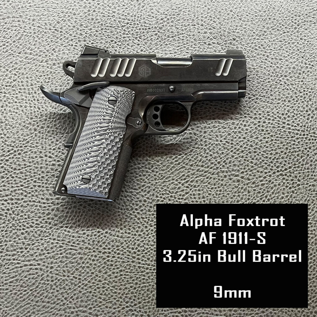Firearm Rental
Alpha Foxtrot AF 1911-S
9mm