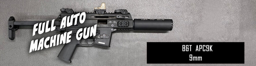 Full Auto Machine Gun
B&T APC9K
Full Auto 9mm Rental