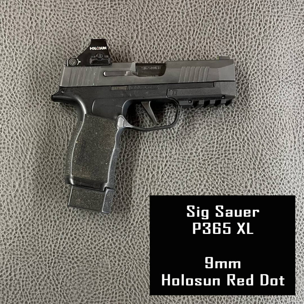 Firearm Rental
Sig Sauer p365XL
9mm